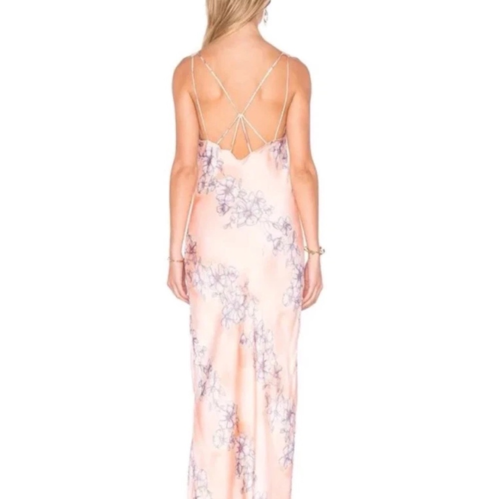 Intimately Free People Cassie Girl Satin Floral Slip Dress Orange Combo - Medium - Picture 2 of 16
